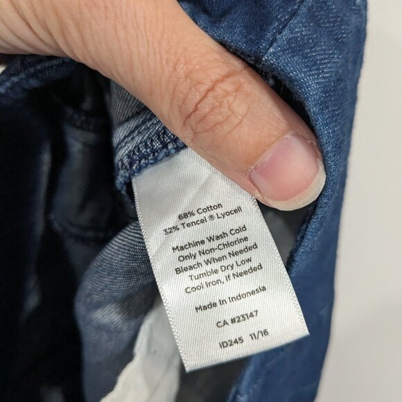 Talbots Petites Lightweight Denim Sailor Trouser Jeans Blue Size 6P - Picture 7 of 8